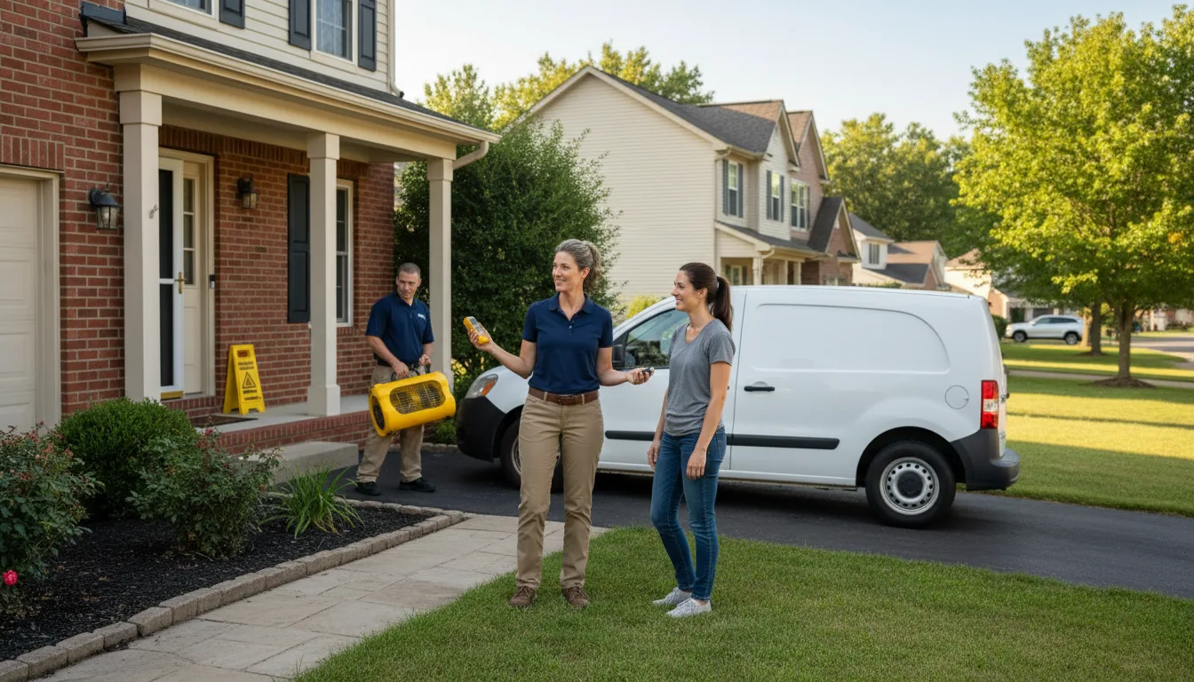 Residential water damage restoration in Rosebud, TX